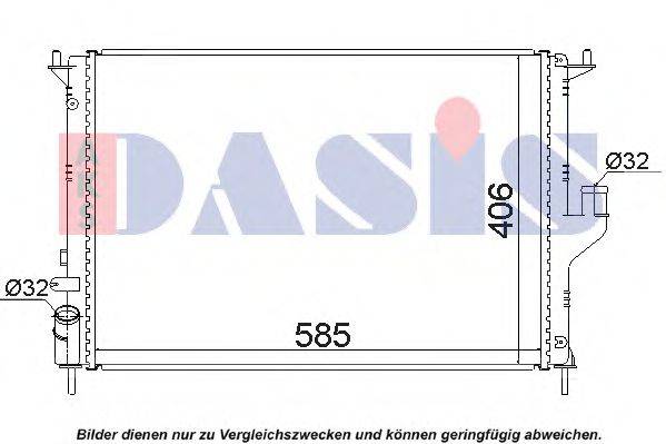 AKS DASIS 180081N Радіатор, охолодження двигуна