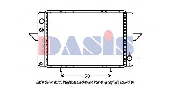 AKS DASIS 180390N Радіатор, охолодження двигуна