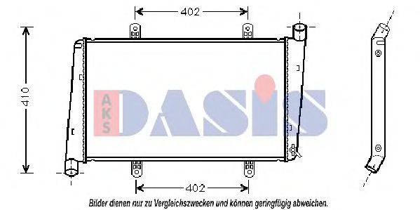 AKS DASIS 220002N Радіатор, охолодження двигуна