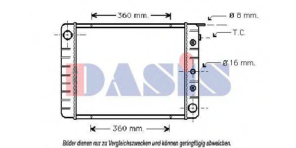 AKS DASIS 220610N Радіатор, охолодження двигуна