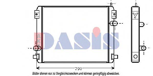 AKS DASIS 280010T Радіатор, охолодження двигуна