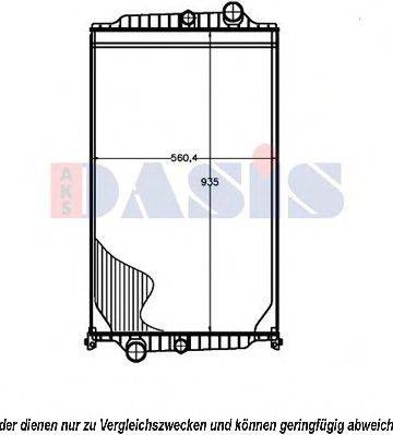 AKS DASIS 280019N Радіатор, охолодження двигуна