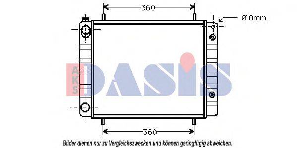 AKS DASIS 370002N Радіатор, охолодження двигуна