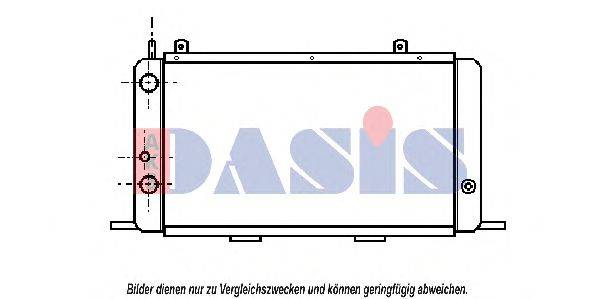 AKS DASIS 480009N Радіатор, охолодження двигуна