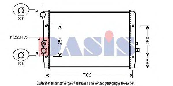 AKS DASIS 480028N Радіатор, охолодження двигуна