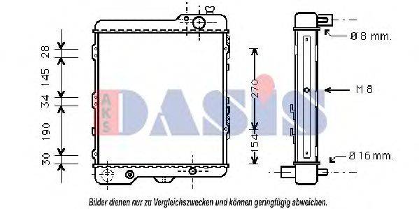 AKS DASIS 480570N Радіатор, охолодження двигуна