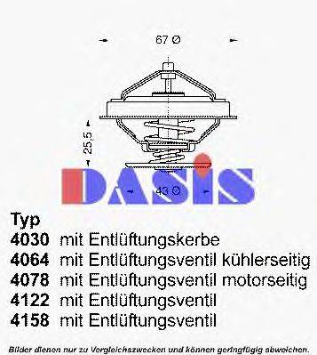 AKS DASIS 751860N Термостат, охолоджуюча рідина