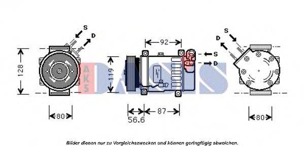 AKS DASIS 850225N Компресор, кондиціонер