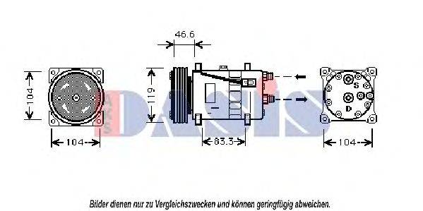 AKS DASIS 850485N Компресор, кондиціонер