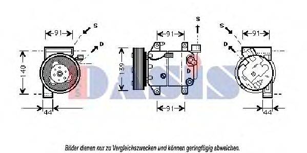 AKS DASIS 851374N Компресор, кондиціонер