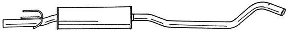 AKS DASIS SG40480 Середній глушник вихлопних газів