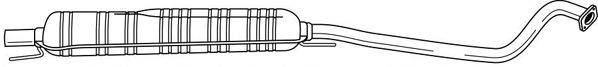 AKS DASIS SG40468 Середній глушник вихлопних газів