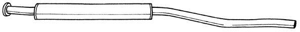 AKS DASIS SG15403 Середній глушник вихлопних газів