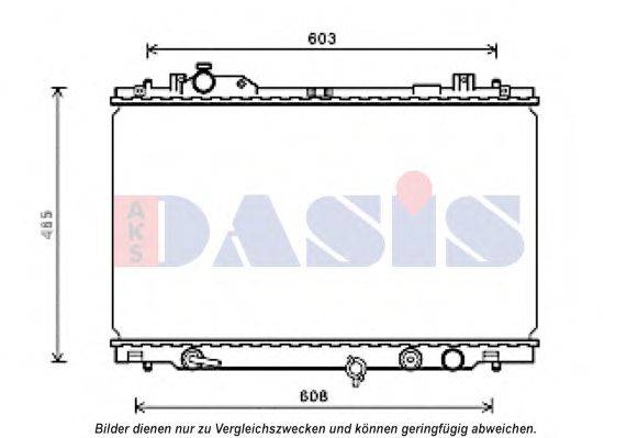 AKS DASIS 210253N Радіатор, охолодження двигуна