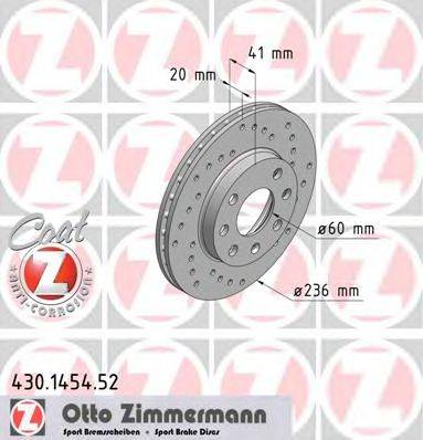 ZIMMERMANN 430145452 гальмівний диск