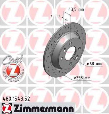 ZIMMERMANN 480154352 гальмівний диск