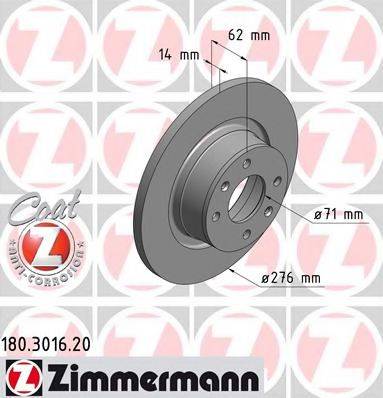 ZIMMERMANN 180301620 гальмівний диск