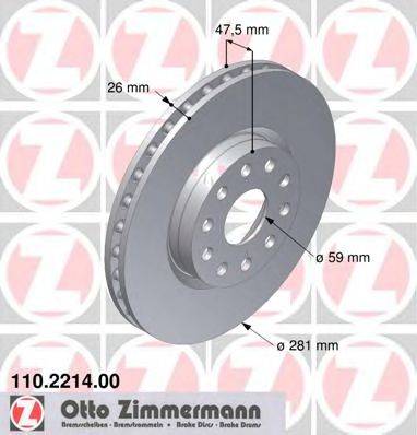 ZIMMERMANN 110221400 гальмівний диск