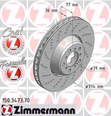 ZIMMERMANN 150347370 гальмівний диск