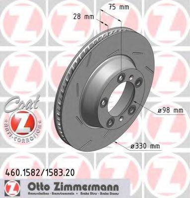 ZIMMERMANN 460158220 гальмівний диск