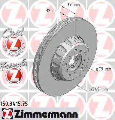 ZIMMERMANN 150341575 гальмівний диск