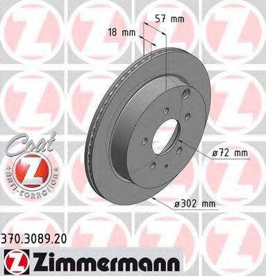 ZIMMERMANN 370308920 гальмівний диск