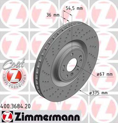 ZIMMERMANN 400368420 гальмівний диск