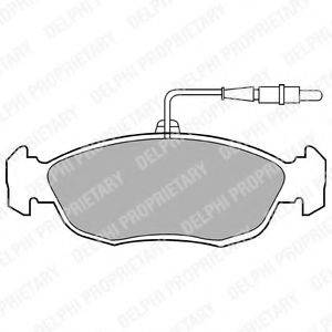 DELPHI LP793 Комплект гальмівних колодок, дискове гальмо