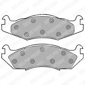 DELPHI LP889 Комплект гальмівних колодок, дискове гальмо