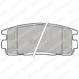 DELPHI LP1988 Комплект гальмівних колодок, дискове гальмо