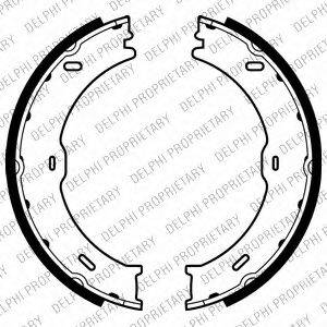DELPHI LS2018 Комплект гальмівних колодок, стоянкова гальмівна система