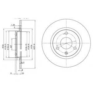 DELPHI BG2355 гальмівний диск