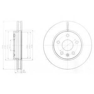 DELPHI BG4187C гальмівний диск