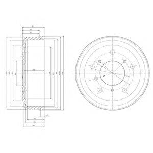 DELPHI BF166 Гальмівний барабан