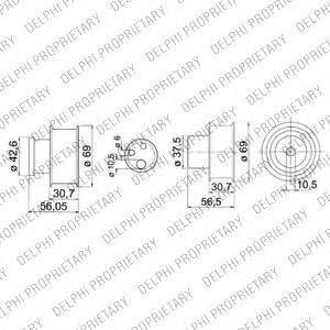 DELPHI KDB147 Комплект ременя ГРМ