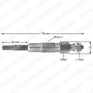 DELPHI HDS375 Свічка розжарювання
