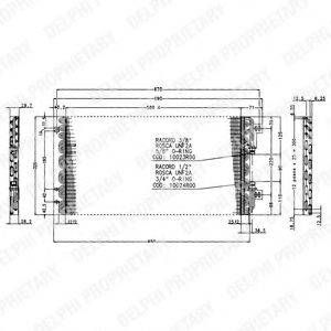 DELPHI TSP0225166 Конденсатор, кондиціонер