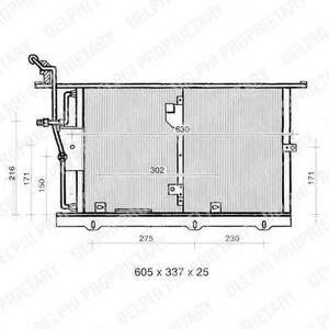 DELPHI TSP0225322 Конденсатор, кондиціонер