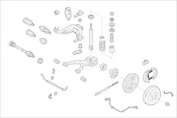 DELPHI VW08051R Підвіска колеса