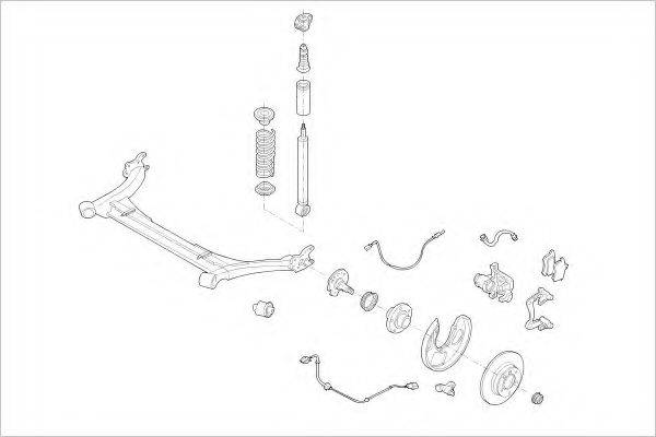 DELPHI AUDI07378R Підвіска колеса