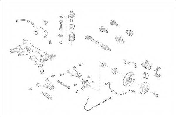 DELPHI VW08442R Підвіска колеса