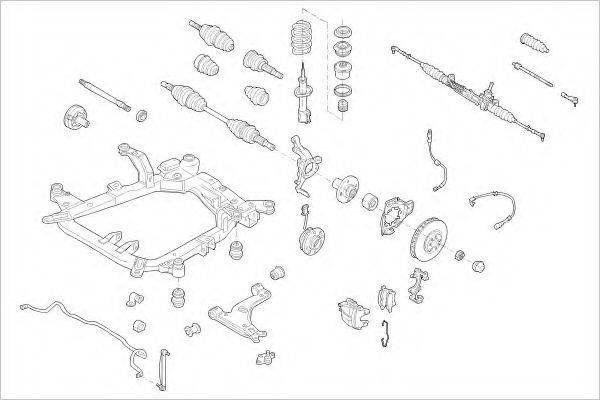 DELPHI OPEL16971F Підвіска колеса