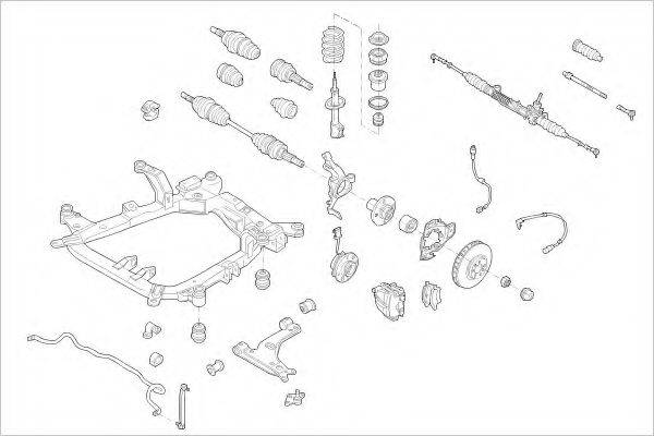 DELPHI OPEL15338F Підвіска колеса