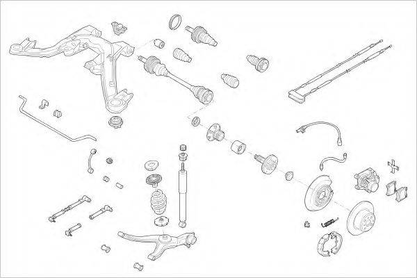 DELPHI OPEL16496R Підвіска колеса