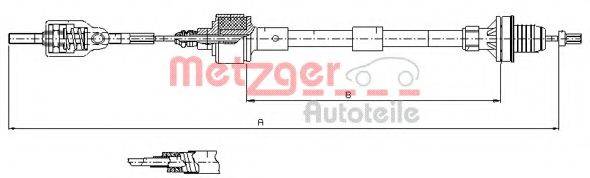 METZGER 112533 Трос, управління зчепленням