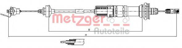 METZGER 113049 Трос, управління зчепленням