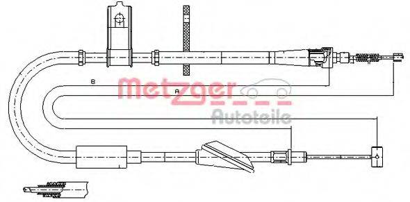 METZGER 115744 Трос, стоянкова гальмівна система