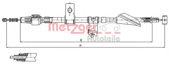 METZGER 175035 Трос, стоянкова гальмівна система