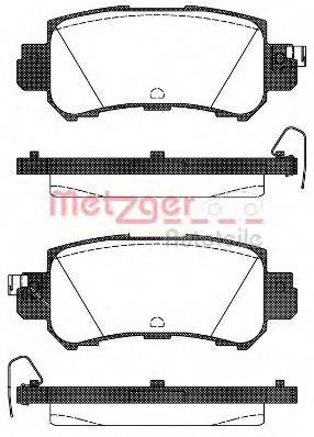 METZGER 1170787 Комплект гальмівних колодок, дискове гальмо