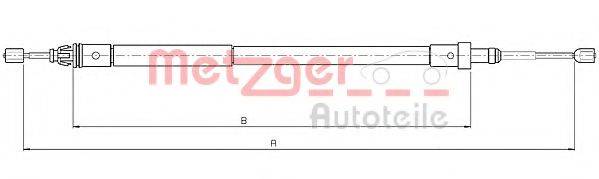 METZGER 104581 Трос, стоянкова гальмівна система